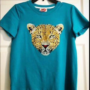 Women’s Jacksonville Jaguars Sparkle City Sequin T Shirt Top NFL Sports Football